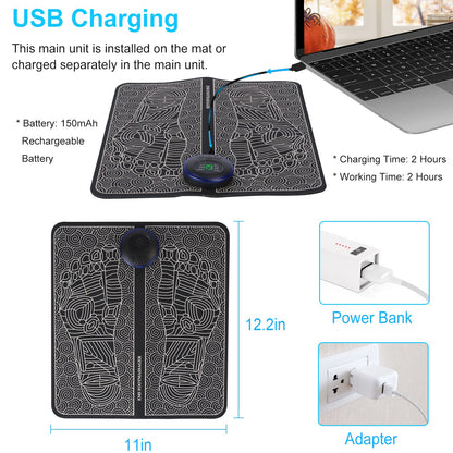 Tapete Masajeador de Pies EMS Eléctrico | Alivio y Circulación