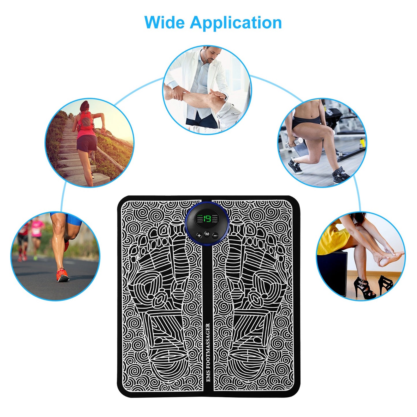 Tapete Masajeador de Pies EMS Eléctrico | Alivio y Circulación